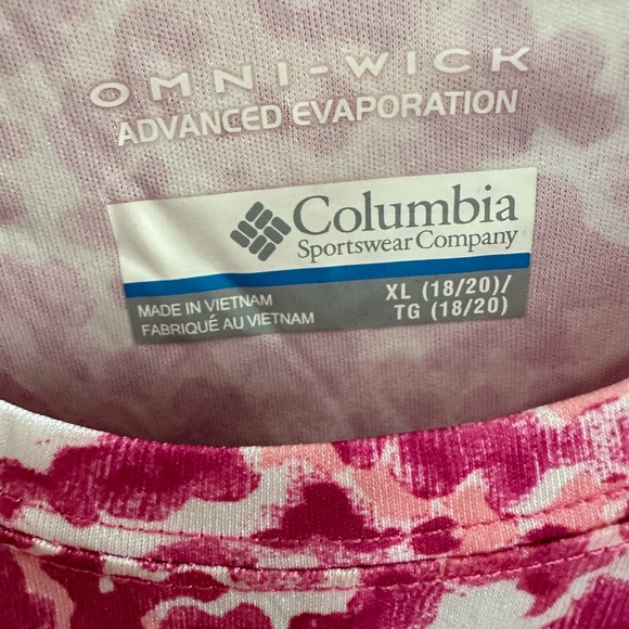 Columbia PFG Super Terminal Tackle Long Sleeve Pink Leopard Print Shirt Girls XL - Picture 3 of 5